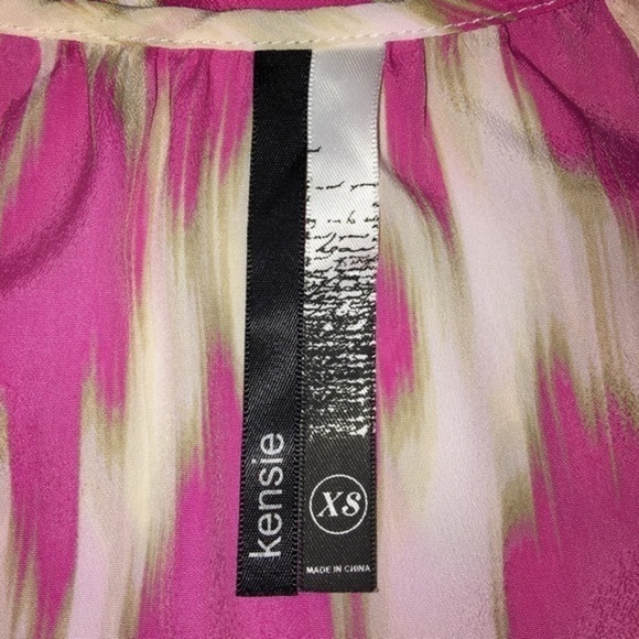 Kenzie pink Ikat Print sleeveless Top - Picture 3 of 5